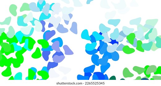 Light blue, green vector background with random forms. Simple design in abstract style with gradient forms. Modern design for your ads.