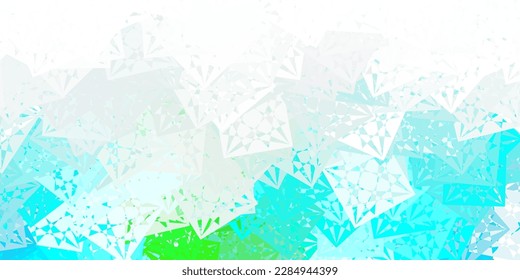 Light Blue, Green vector background with triangles. Web material illustration with colorful abstract triangles. Landing pages material.