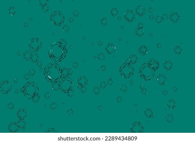 Light Blue, Green vector background with bubbles. Beautiful colored illustration with blurred circles in nature style. Completely new template for your brand book.