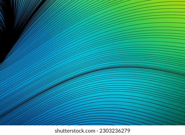 Azul claro, fondo vectorial verde con líneas irregulares. Una ilustración colorida completamente nueva en un estilo sencillo. Patrón para su diseño.