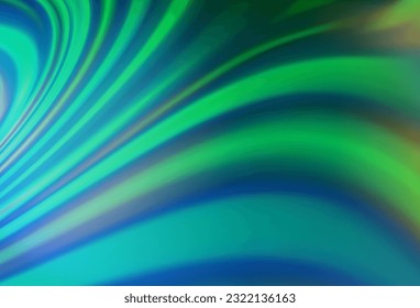 Light Blue, Green vector background with bent ribbons. Creative geometric illustration in marble style with gradient. Pattern for your business design.