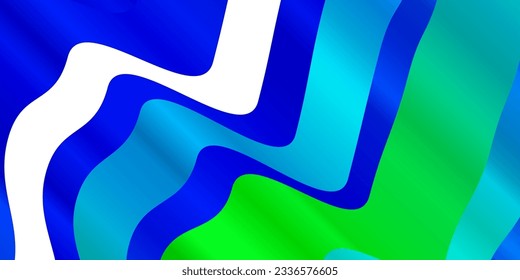 Light Blue, Green vector background with bent lines. Abstract illustration with bandy gradient lines. Template for your UI design.