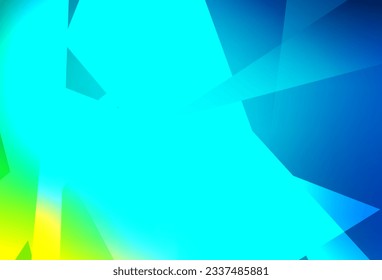 Light Blue, Green vector background with triangles. Glitter abstract illustration with triangular shapes. Best smart design for your business.