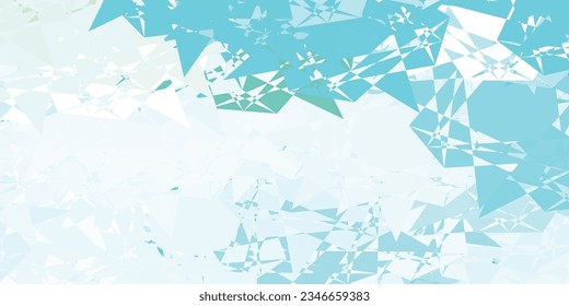 Light Blue, Green vector background with triangles. Triangle shapes with colorful gradient in abstract style. Pattern for promotions.