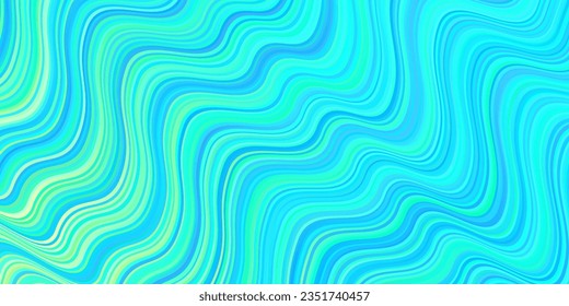 Light Blue, Green vector background with lines. Brand new colorful illustration in simple style. Colorful wave pattern for your design.