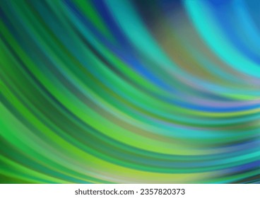 Light Blue, Green vector background with bent lines. Colorful illustration in abstract marble style with gradient. Pattern for your business design.