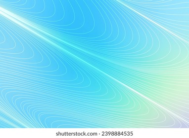 Light Blue, Green vector background with straight lines. Lines on blurred abstract background with gradient. Smart design for your business advert.