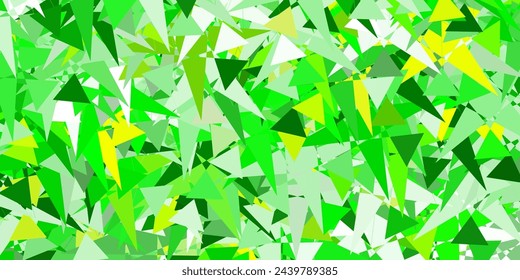Light Blue, Green vector background with triangles. Outstanding abstract illustration with range of colorful triangles. An easy addition to your commertials.