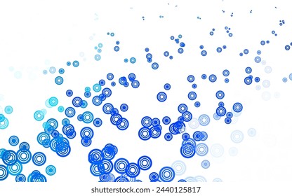 Light Blue, Green vector background with spots. Blurred bubbles on abstract background with colorful gradient. Pattern for futuristic ad, booklets.