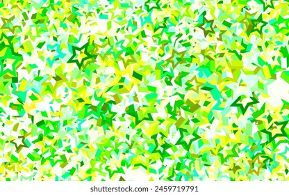 Azul claro, fondo de Vector verde con estrellas de colores. Ilustración decorativa brillante con estrellas en Plantilla abstracta. Patrón para los Sitios web de astronomía.