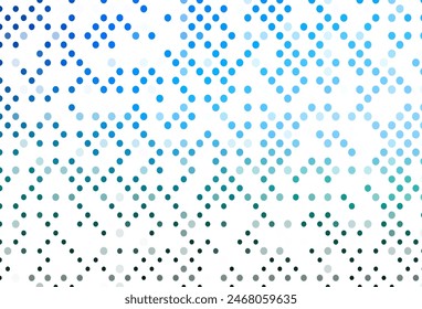 Light Blue, Green vector background with bubbles. Blurred bubbles on abstract background with colorful gradient. Template for your brand book.