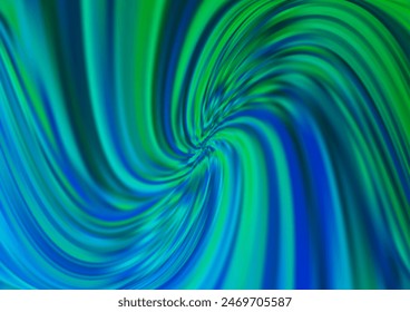 Light Blue, Green vector background with bent ribbons. An elegant bright illustration with gradient. A completely new marble design for your business.