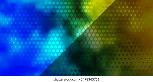Light Blue, Green vector background with circles. Abstract colorful disks on simple gradient background. Design for your commercials.