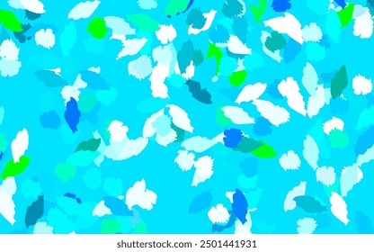 Hellblau, grüner Vektorhintergrund mit abstrakten Formen. Einfache, farbenfrohe Illustration mit abstrakten Farbverlauf-Formen. Hintergrund für ein Handy.