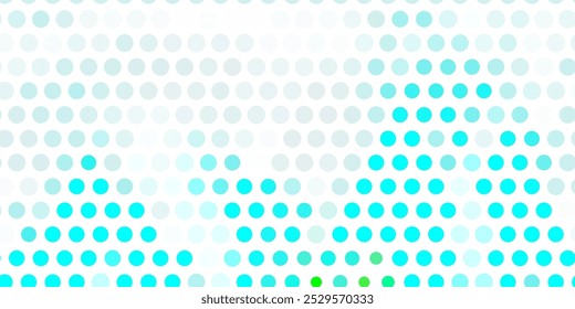 Light blue, green vector background with bubbles. Colorful illustration with gradient dots in nature style. Design for your commercials.