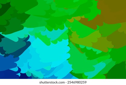 Light Blue, Green vector background with abstract shapes. Modern abstract illustration with colorful random forms. Background for a cell phone.