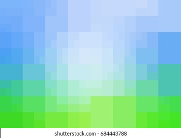 Light Blue, Green vector Background rectangles and squares. Style Patchwork and Quilt. Geometric sample. Repeating routine with rectangle shapes.