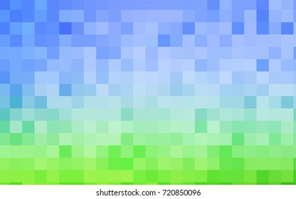 Light Blue, Green vector background of rectangles and squares. Style quilt and blanket. Geometrical rectangular pattern. Repeating pattern with rectangle shapes.