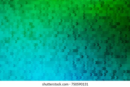 Light Blue, Green vector background of rectangles and squares. Style quilt and blanket. Geometrical rectangular pattern. Repeating pattern with rectangle shapes.
