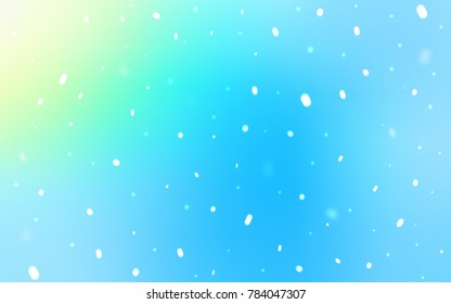 Light Blue, Green vector background with xmas snowflakes. Modern geometrical abstract illustration with crystals of ice. The pattern can be used for year new  websites.