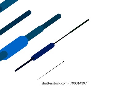Light Blue, Green vector background with straight lines. Shining colored illustration with rounded stripes. Best design for your ad, poster, banner.