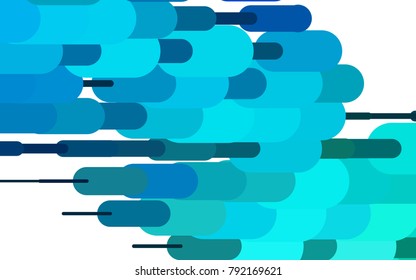 Light Blue, Green vector background with straight lines. Shining colored illustration with rounded stripes. Smart design for your business advert.