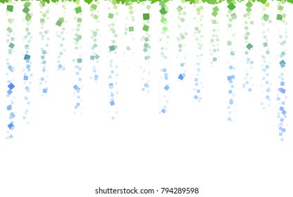 Light Blue, Green vector background of rectangles and squares. Style quilt and blanket. Geometrical rectangular pattern. Repeating pattern with rectangle shapes.