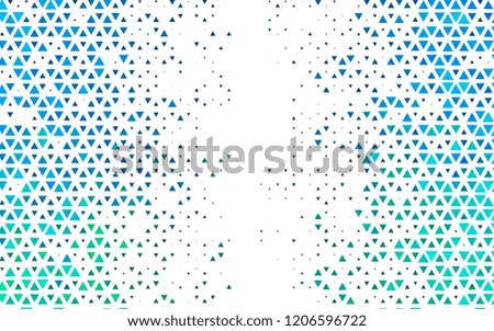 Light Blue, Green vector background with triangles. Triangles on abstract background with colorful gradient. Template for wallpapers.