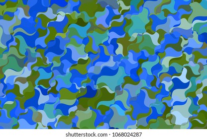 Light Blue, Green vector bandy pattern. Glitter abstract illustration with wry lines. A completely new design for your business.