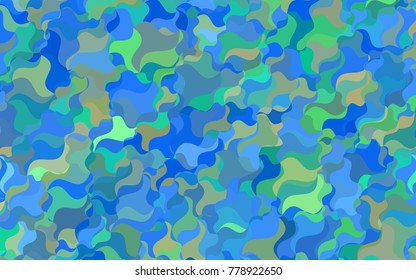 Light Blue, Green vector bandy pattern. A vague circumflex abstract illustration with gradient. The completely new template can be used for your brand book.