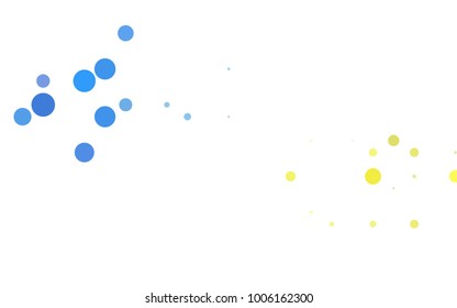 Light Blue, Green vector banner with circles, spheres. Abstract spots. Background of Art bubbles in halftone style with colored gradient.