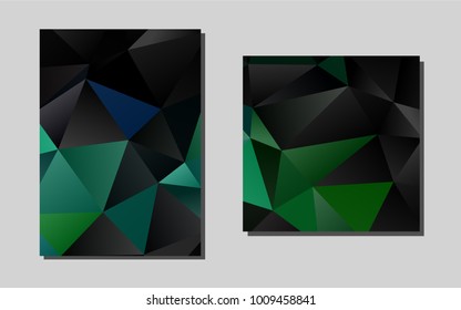 Light Blue, Green vector banner for websites. Beautiful colored sample in A4 size. The pattern can be used for any ad, booklets.