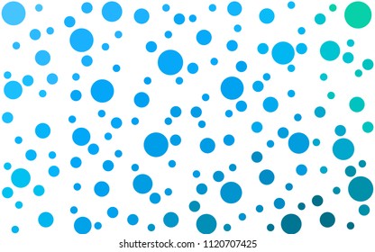 Light Blue, Green vector banner set of circles, spheres. Donuts Background. Creative Design Templates. Technology halftone illustration.