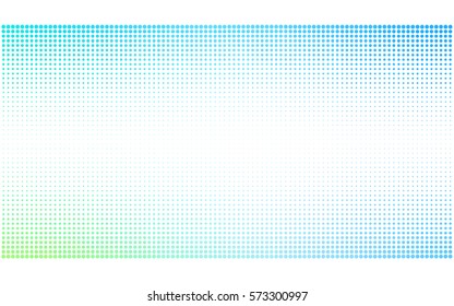 Light Blue, Green vector banner set of circles, spheres. Donuts Background. Creative Design Templates. Technology halftone illustration.