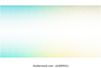 Light Blue, Green vector banner set of circles, spheres. Donuts Background. Creative Design Templates. Technology halftone illustration.