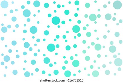 Light Blue, Green vector banner set of circles, spheres. Donuts Background. Creative Design Templates. Technology halftone illustration.