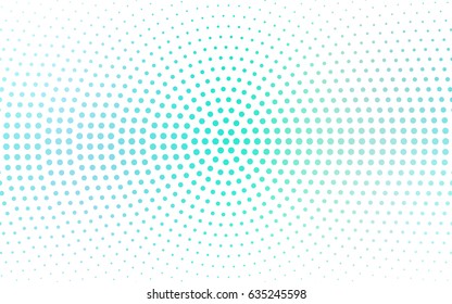 Light Blue, Green vector banner set of circles, spheres. Donuts Background. Creative Design Templates. Technology halftone illustration.