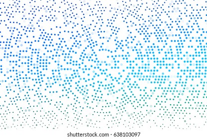 Light Blue, Green vector banner with circles, spheres. Abstract spots. Background of Art bubbles in halftone style with colored gradient.