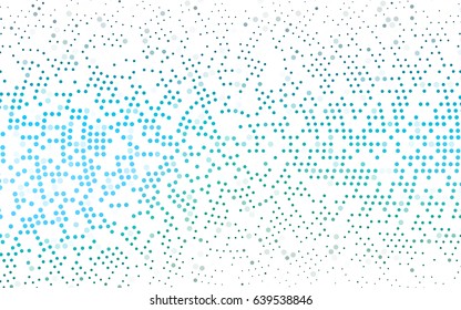 Light Blue, Green vector banner with circles, spheres. Abstract spots. Background of Art bubbles in halftone style with colored gradient.