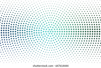 Light Blue, Green vector banner set of circles, spheres. Donuts Background. Creative Design Templates. Technology halftone illustration.