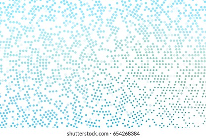 Light Blue, Green vector banner with circles, spheres. Abstract spots. Background of Art bubbles in halftone style with colored gradient.