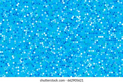 Light Blue, Green vector banner with circles, spheres. Abstract spots. Background of Art bubbles in halftone style with colored gradient.