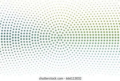 Light Blue, Green vector banner set of circles, spheres. Donuts Background. Creative Design Templates. Technology halftone illustration.