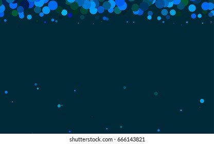 Light Blue, Green vector banner with circles, spheres. Abstract spots. Background of Art bubbles in halftone style with colored gradient.
