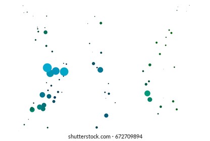 Light Blue, Green vector banner with circles, spheres. Abstract spots. Background of Art bubbles in halftone style with colored gradient.
