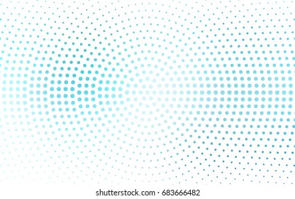 Light Blue, Green vector banner set of circles, spheres. Donuts Background. Creative Design Templates. Technology halftone illustration.