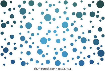 Light Blue, Green vector banner set of circles, spheres. Donuts Background. Creative Design Templates. Technology halftone illustration.