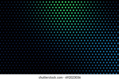 Light Blue, Green vector banner with circles, spheres. Abstract spots. Background of Art bubbles in halftone style with colored gradient.