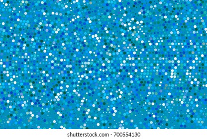 Light Blue, Green vector banner with circles, spheres. Abstract spots. Background of Art bubbles in halftone style with colored gradient.