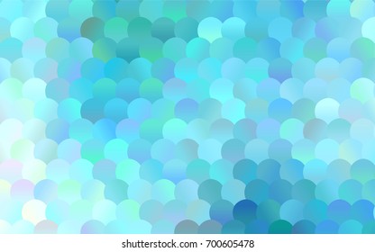 Light Blue, Green vector banner with circles, spheres. Abstract spots. Background of Art bubbles in halftone style with colored gradient.